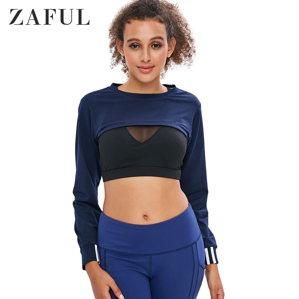 ZAFUL хит продаж модная однотонная женская укороченная толстовка с капюшоном для