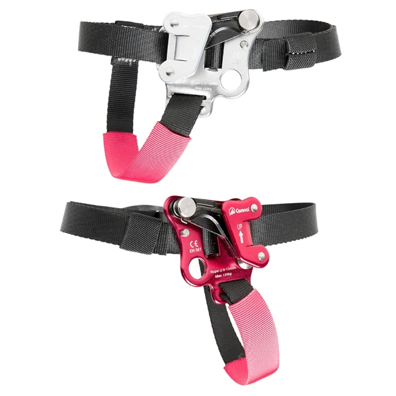 

Outdoor Safety Rock Climbing Foot Ascender Riser with Pedal Belt Grasp Rope Gear Anti Fall off Left Right Foot Ascender Gear