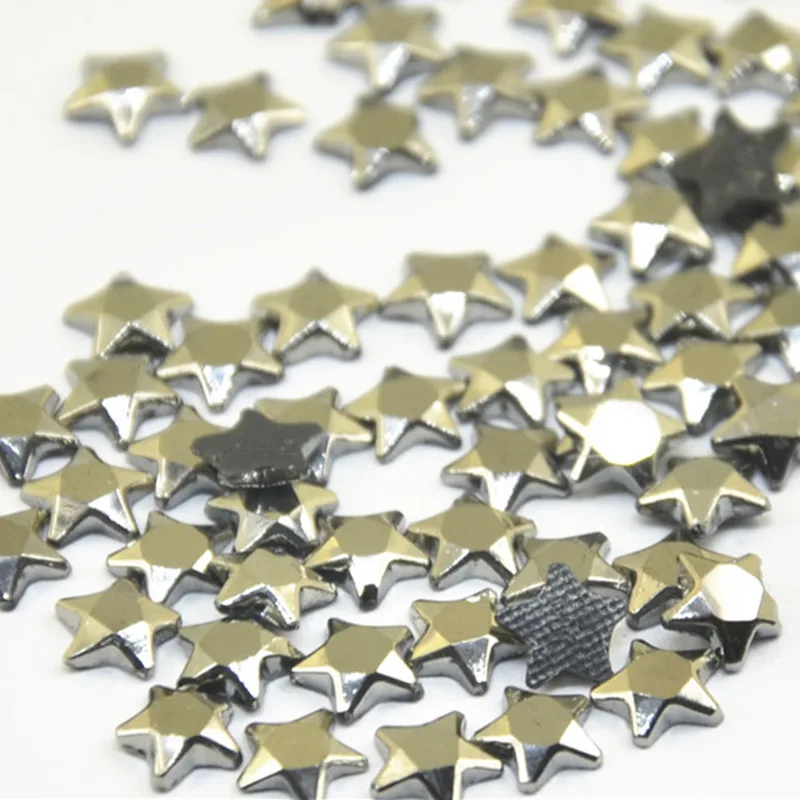 7-mine grey Новинка, высокое качество, 6x6 мм, 8x8 мм, кристалл AB Star Hotfix Стразы/железо на плоской задней части Кристаллы 10 цветов - Цвет: 7-mine grey