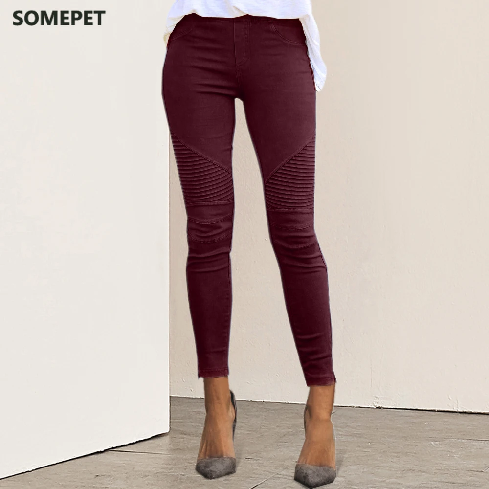 

Women High Waist Trousers Slim Fit Slim Pants Summer Sexy Female Women's Fashion Casual Joggers Elastic Pants Femme Pant