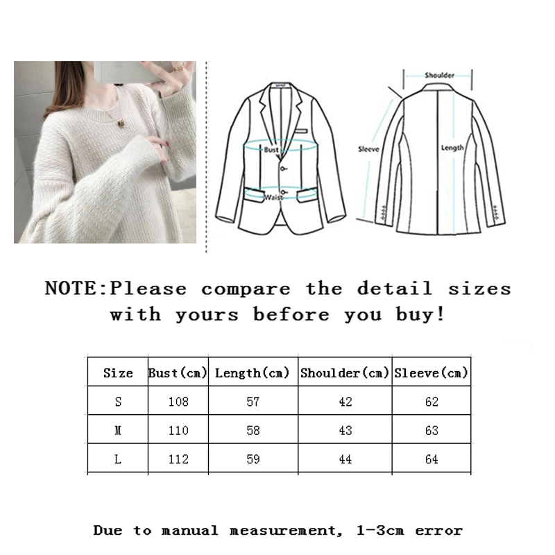 

Sllsky Women Knitted Pullovers Sweater 2020 Autumn Winter New Casual High Quality Female Elegant Solid Loose O-Neck Sweater