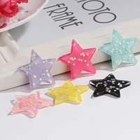 6pcs diy earring pendant flatback resin star charms jewelry necklace pendant for earrings diy keychain parts