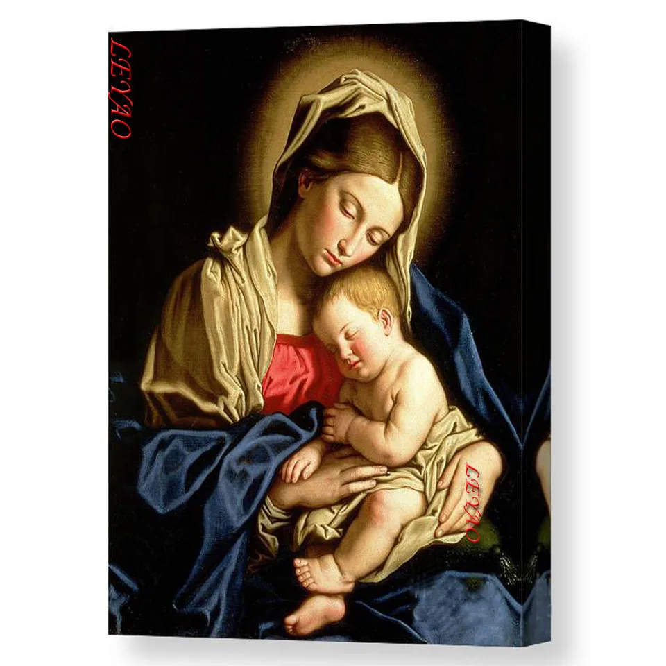 Алмазная 5D картина сделай сам Набор для вышивки Мадонны и ребенка мозаика на