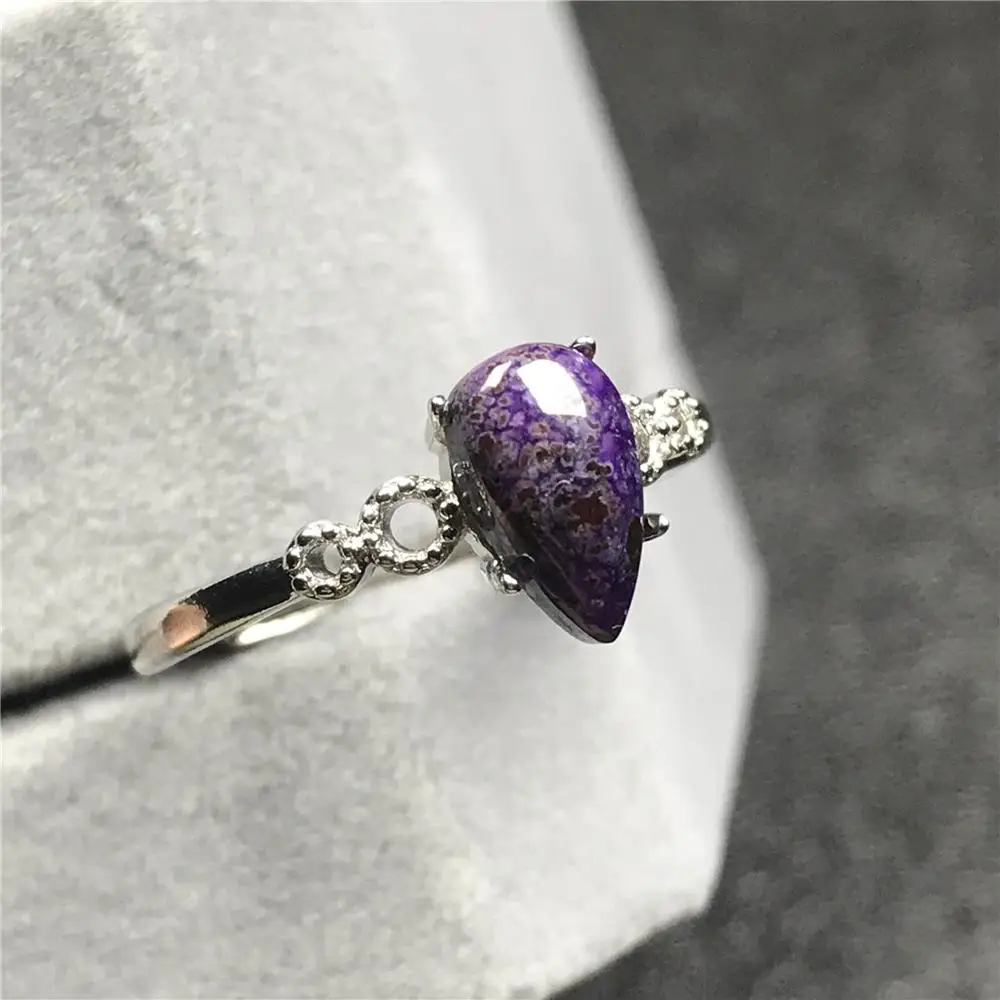 Топ натуральный Королевский Фиолетовый сугилит кольцо для женщин Женское с