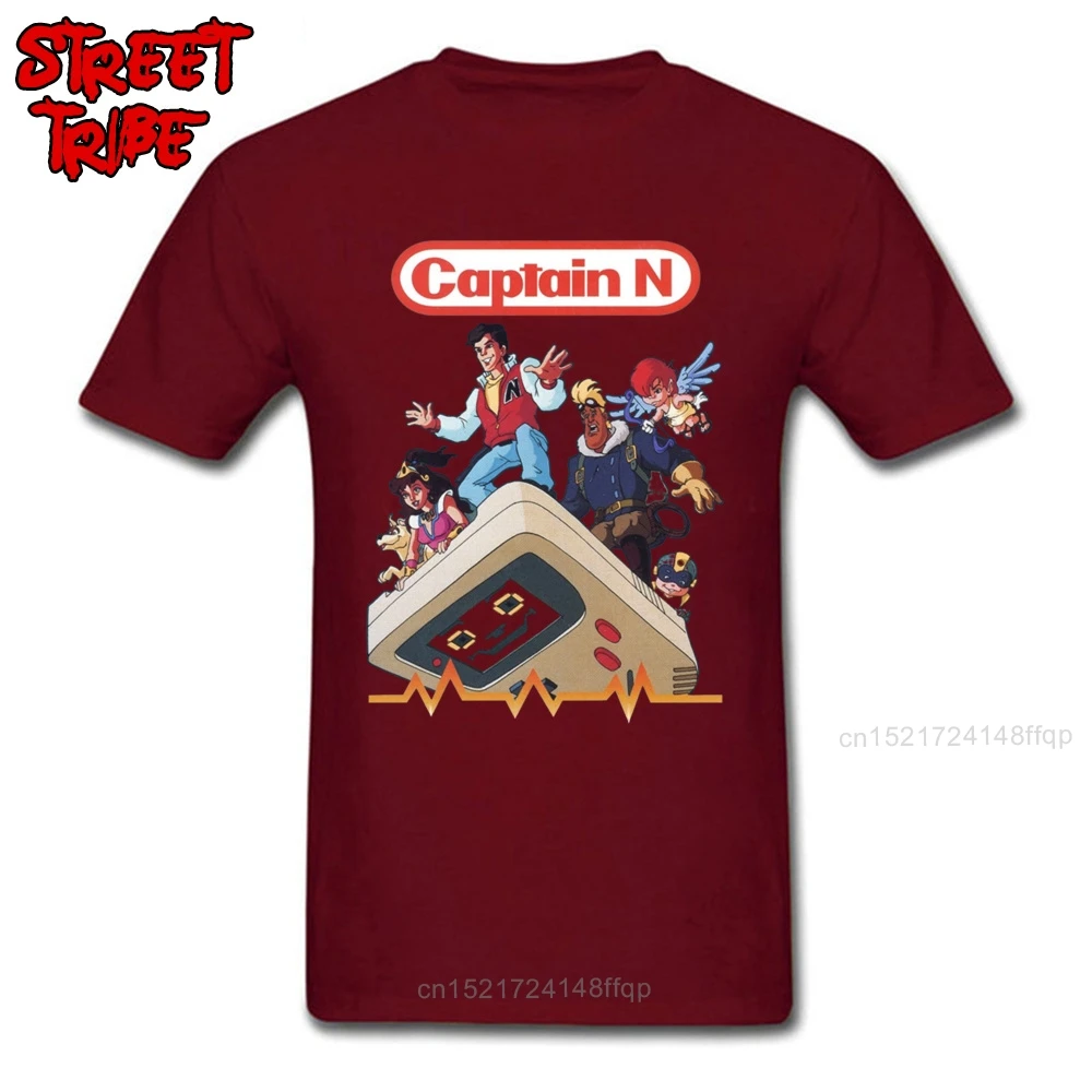 Футболка Captain N Мужская новинка футболка из 100% хлопка футболки Super Merio летние