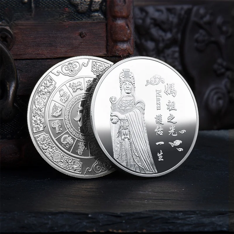 Памятная монета Mazu туристические сувенирные медали тайваньский храм идол