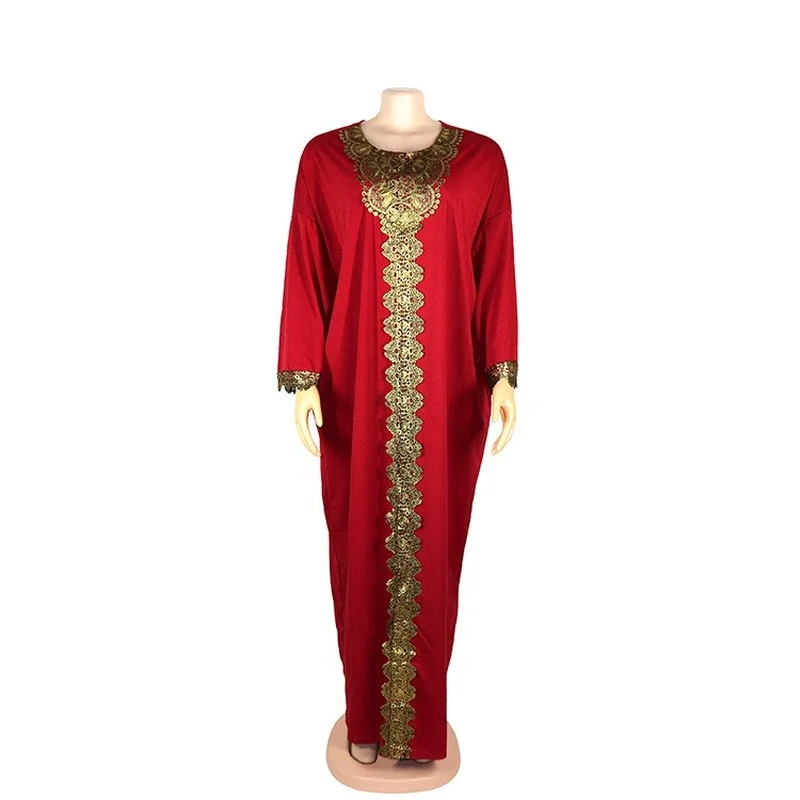 

Dubai Abaya for Women Caftan Marocain Kaftan Islam Robe Eid Mubarak Ramadan Abaya Dress Elegant Embroidery O-Neck Muslim Dress