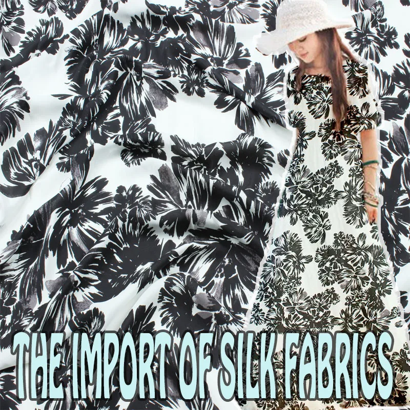 

138cm anti-wrinkle silk fabric for dress 16 mm crepe de chine silk fabric summer dress fashion fabric wholesale silk cloth