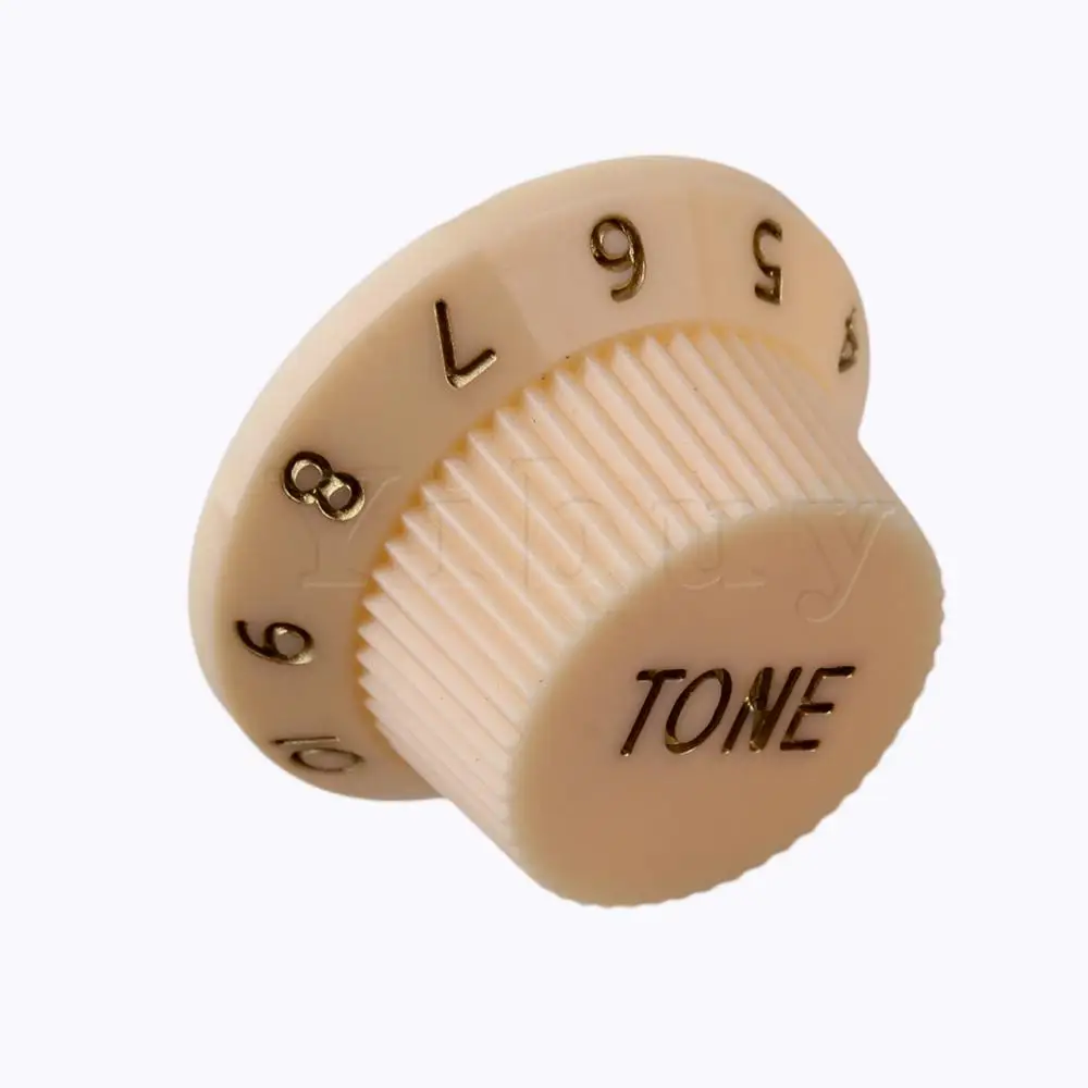 

Yibuy Cream-Colored 3PCS 1V2T Potentiometer Knob for Electric Guitar Instrument Parts