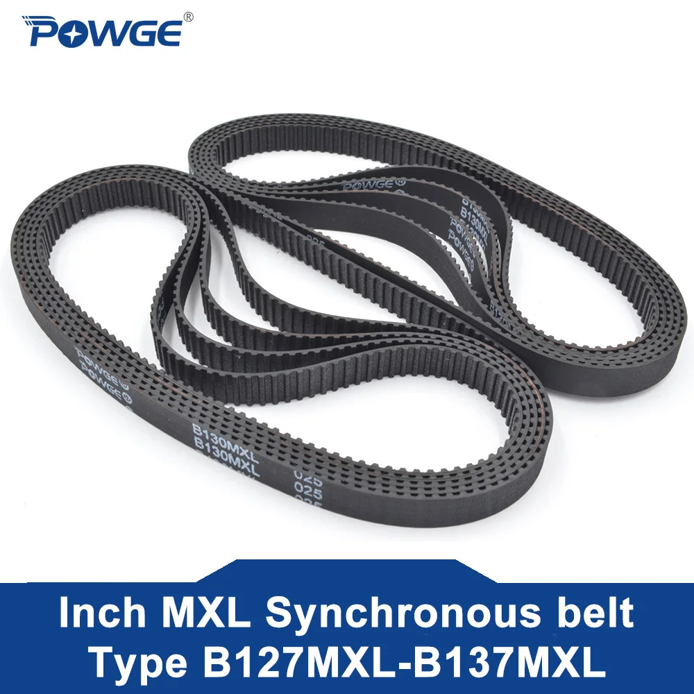 

POWGE MXL Synchronous Timing belt B127/B128/B129/B130/B131/B132/B133/B134/B135/B136/B137 Width 6.4/9.4mm B128MXL B130MXL B135MXL