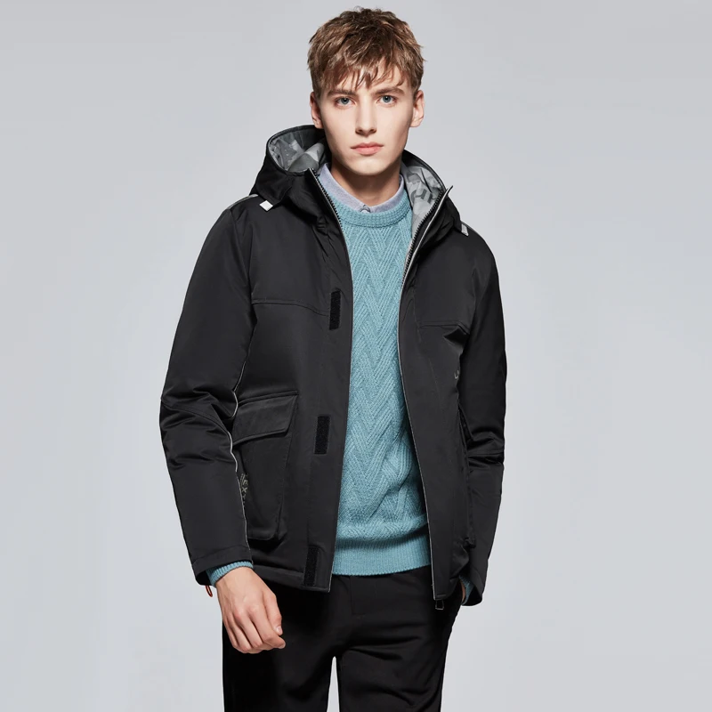 Winter men down jacket new 90% white duck down casual fashion high quality large white eider  windbreaker jacket for men