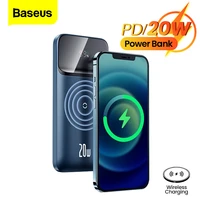 baseus wireless power bank 10000mah pd 20w portable charging external battery charger pack magnetic powerbank for iphone xiaomi