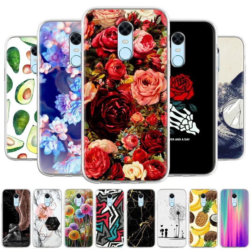 

For Xiaomi Redmi 5 Plus Case Silicon Painted Coque On Xiaomi Redmi 5Plus Note 5 India MEG7 MEI7 Soft TPU Animal Print Cover