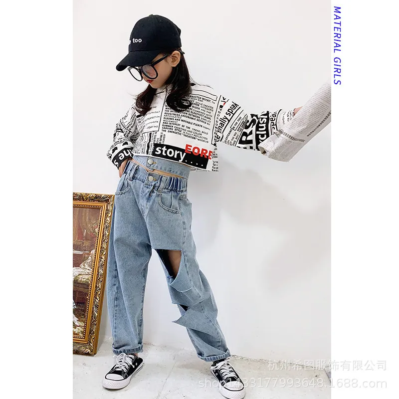 Новинка весны 2020 детская одежда короткая футболка с длинным рукавом и круглым