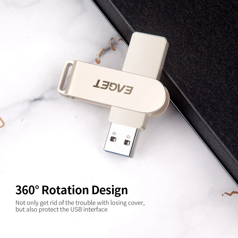 EAGET F60 USB флеш накопитель 128 Гб 64 ГБ 32 металлический U диск USB3.0 Портативный