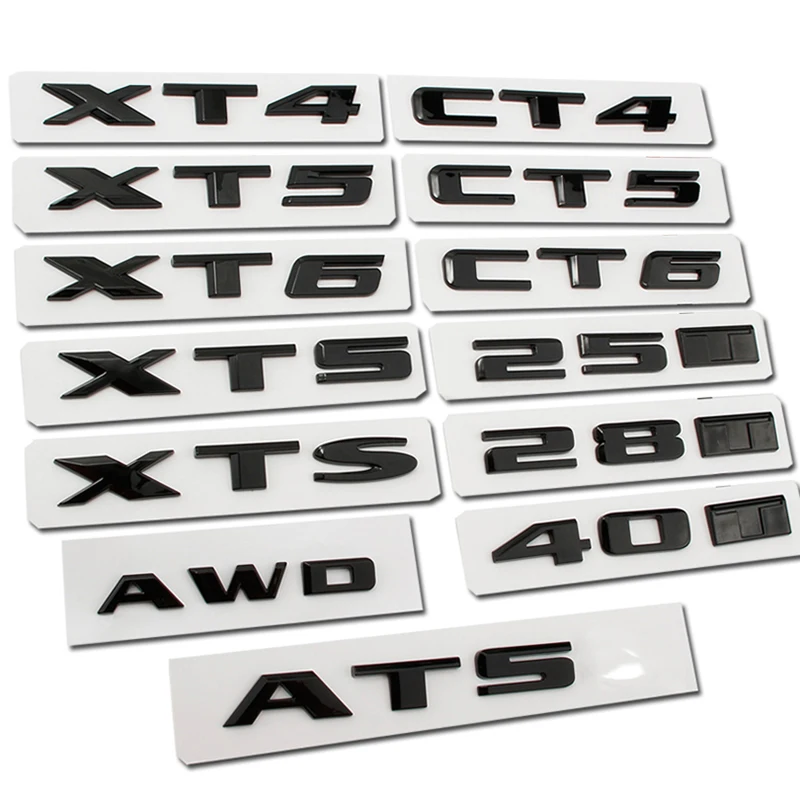 

Car Back Trunk Letters 3D ABS Sticker For Cadillac CT4 CT5 CT6 ATS XT4 XT5 XT6 XTS 25T 28T 40T AWD Badge Emblem Styling Stickers