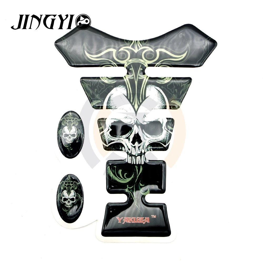3D наклейка на мотоцикл защитная накладка бак Череп гоночный автомобиль для SUZUKI