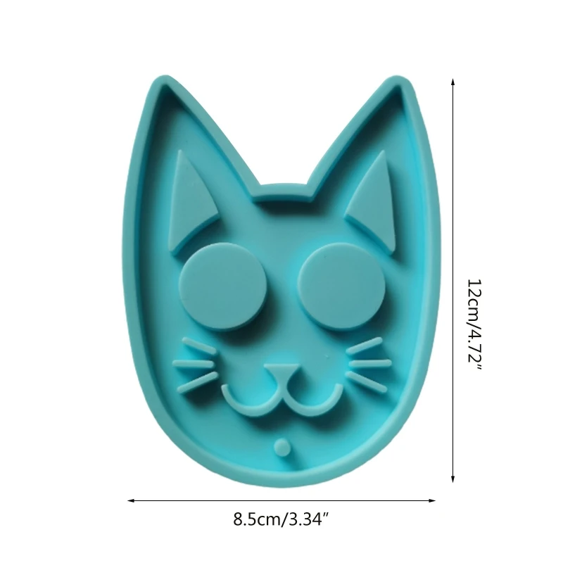 

DIY Crafts Decor Crystal Epoxy Resin Mold Cat Key Chain Casting Silicone Mould