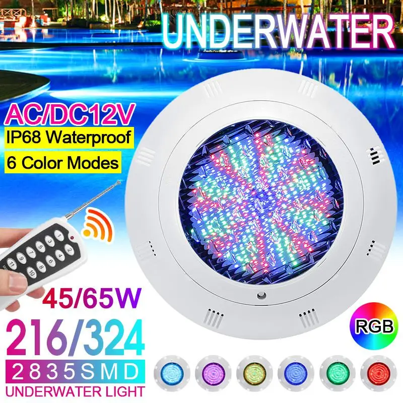 

Водонепроницаемый светодиодный светильник для бассейна, подводсветильник светильник с креплением на стену, переменный ток/постоянный ток,...