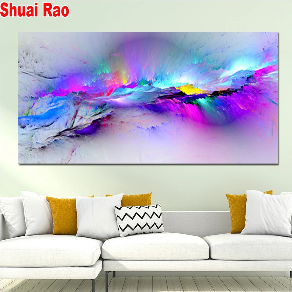 

large diamond painting Colorful Clouds Abstract lines 5d diy diamond embroidery full square round drill 3 d diamond mosaic,