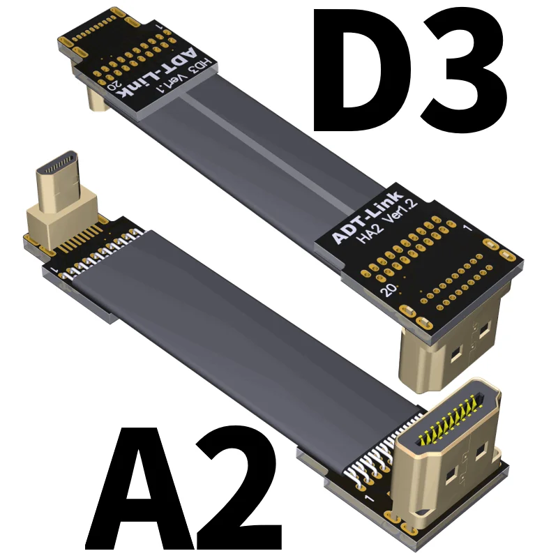 Ленты плоский кабель с видом от первого лица совместимому HDMI разъем гибкий ПВХ