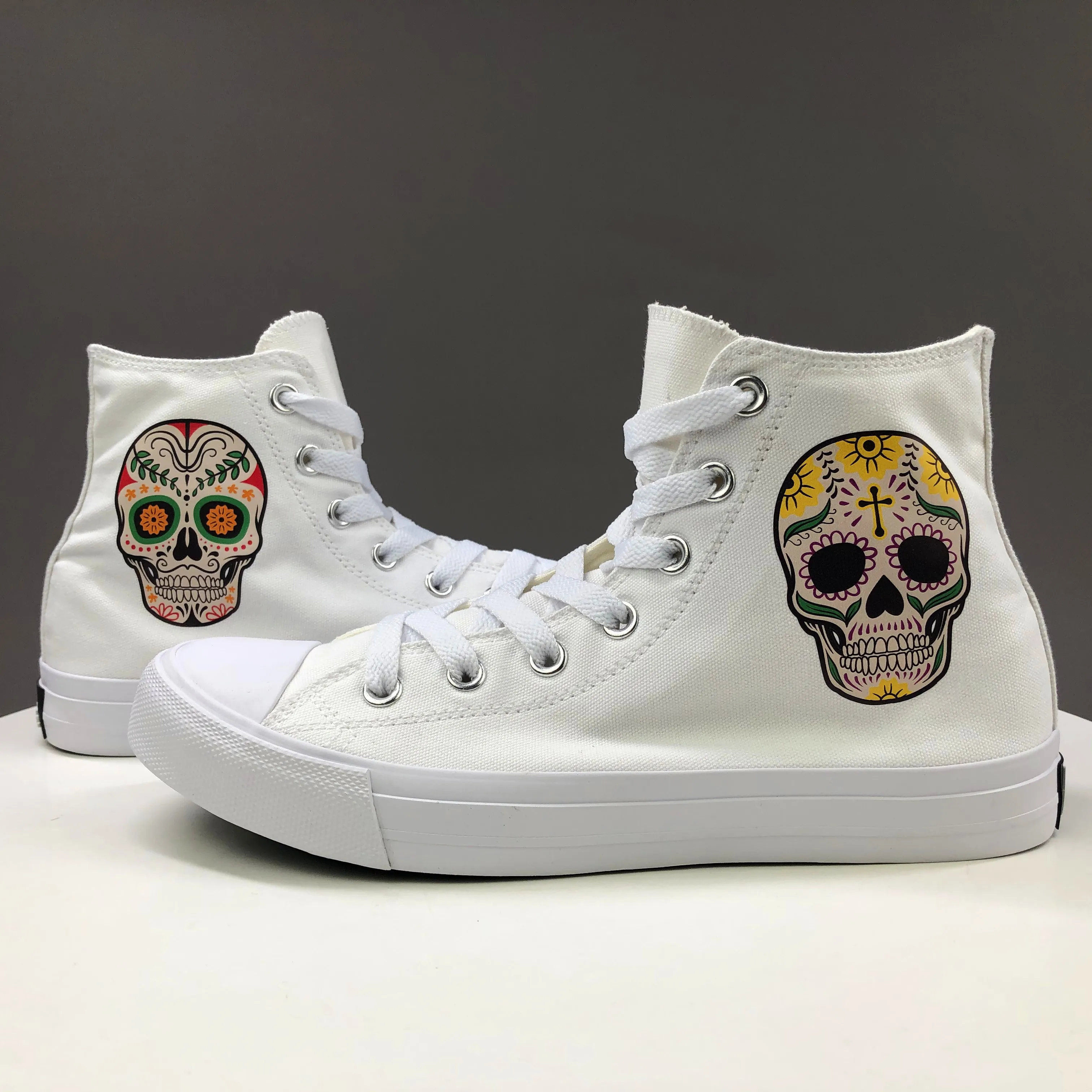 Вэнь дизайн красочный мексиканский стиль череп тату белый черный мужчины