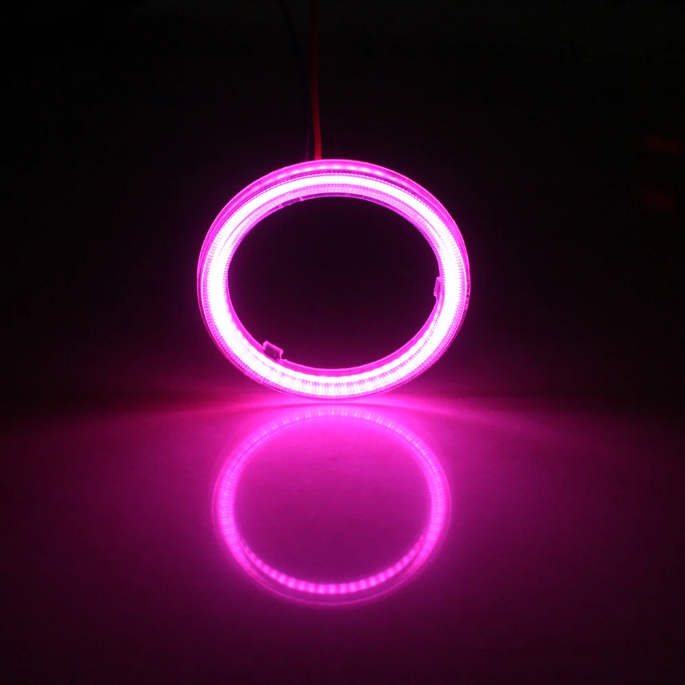 

1pair(2pcs) 60MM 70MM 80MM 90MM 100MM Angel Eyes With Lens COB Chip SMD Car Led Headlight COB LED CCFL Halo Ring Angel Eyes 12V