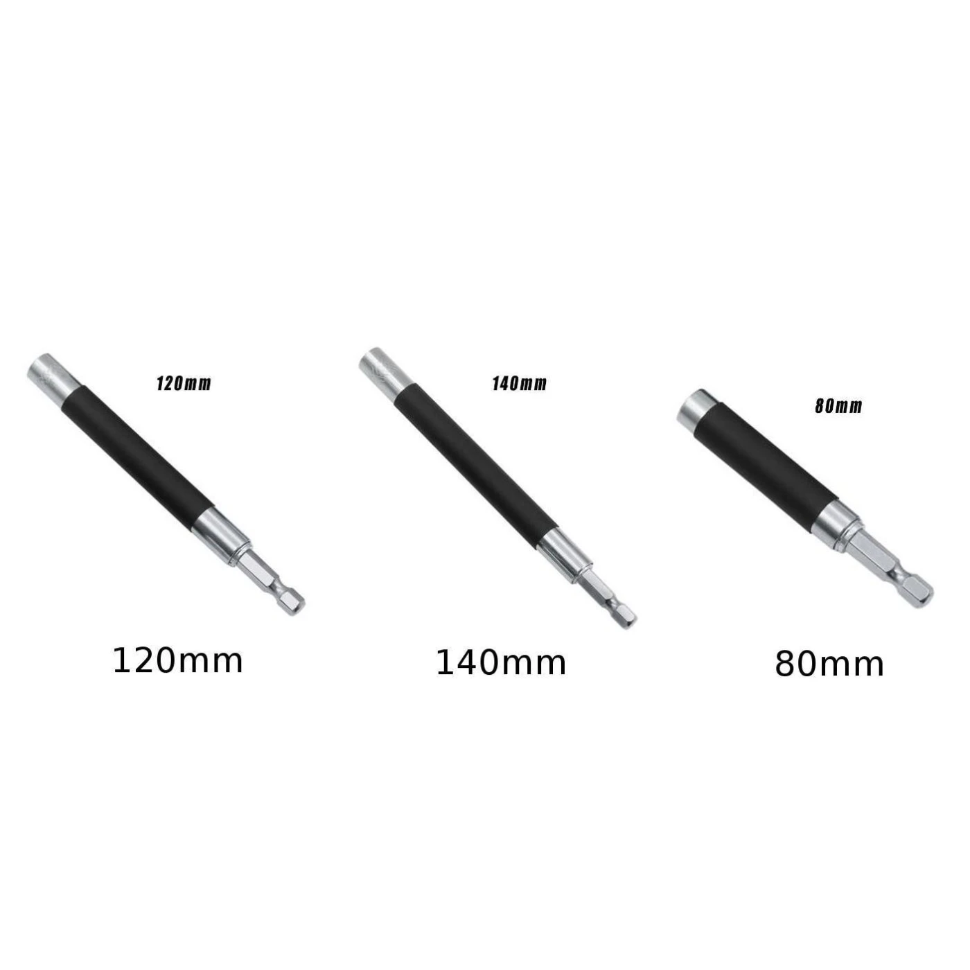 Socket 6.35mm Hex Shank 80/120/140mm Sleeve Screwdriver Bars Extension Guide Rod Screw Bit Holder Retractable Extension Bar images - 6