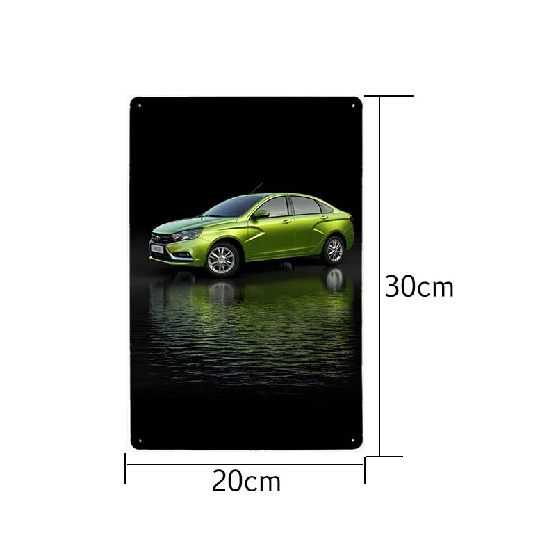 Классический Спортивный гоночный автомобиль из металла наклейки в ретро стиле