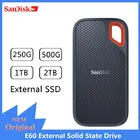 Оригинальный Портативный внешний твердотельный накопитель SanDisk E60 SSD  1 ТБ 500 Гб USB 3.1 Type C Жесткий Мобильный диск 550 мс для ноутбука