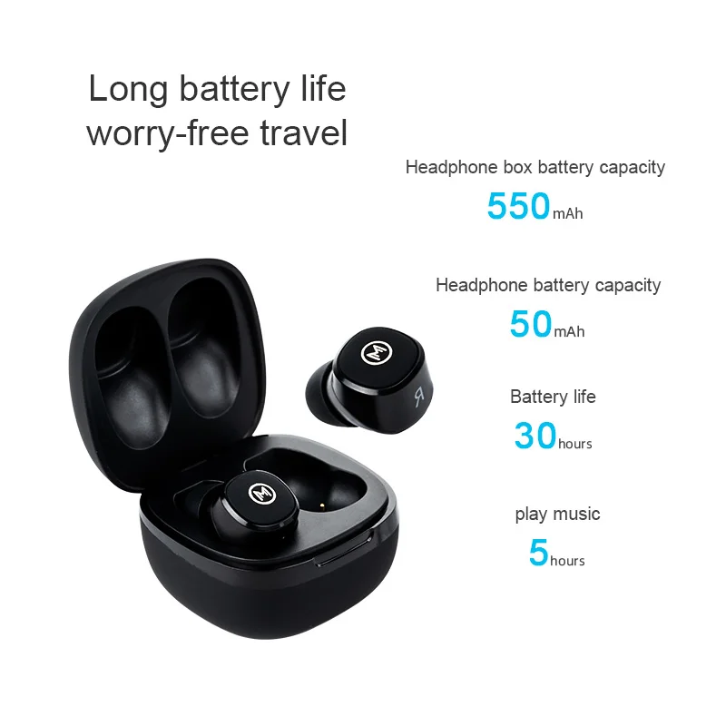 Миниатюрные настоящие беспроводные наушники Bluetooth 5 0 Realtek Chip IPX6