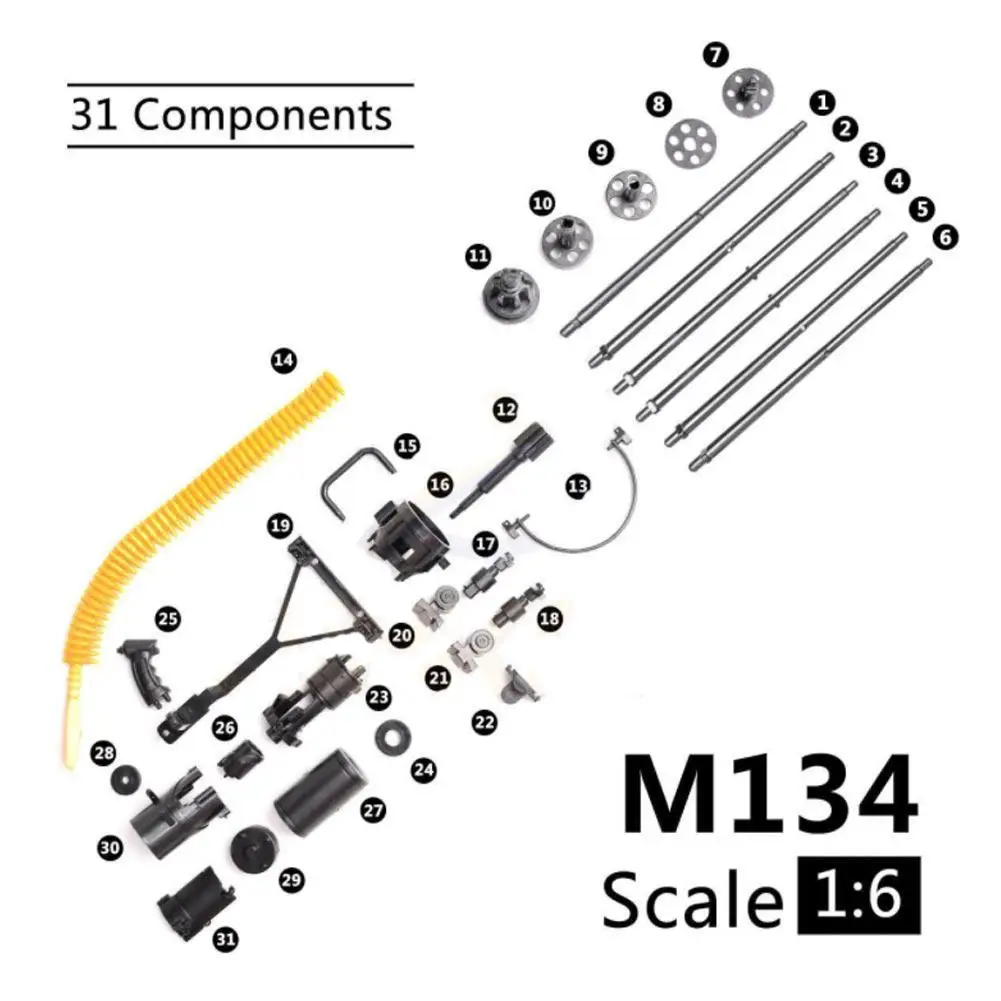 12-дюймовые фигурки "Action Figures" M134 Gatling Minigun Terminator Machine Scale Guns для детей подарок + патронный ремень 1:6 Тяжелый T800 L1Y8 on