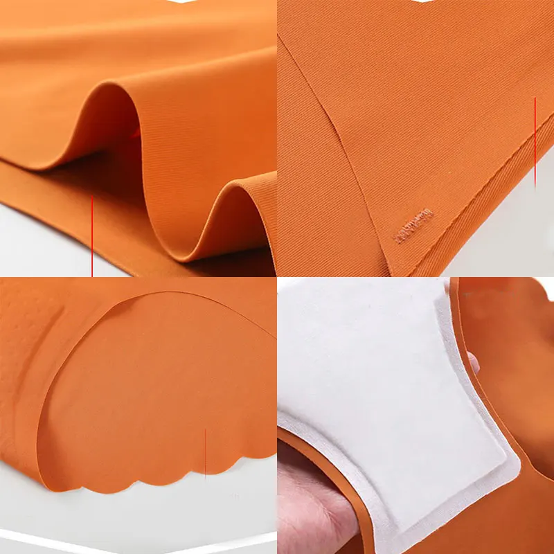 Размера плюс Бесшовные женские трусы однотонные Трусики с высокой талией