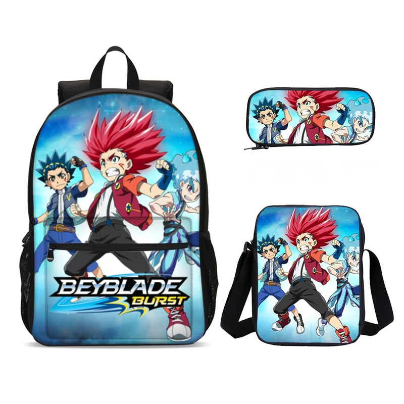 

2020 Fashion Beyblade Burst School Bags Set For Boys Girls Kids Schoolbag Children Cartoon Bookbag 3PCS Children School Backpack