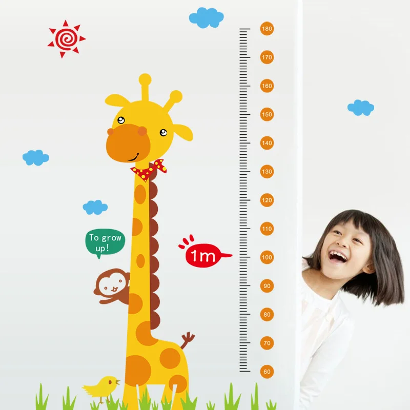 

Giraffe height stickers children growth height stickers cartoon tree height stickers