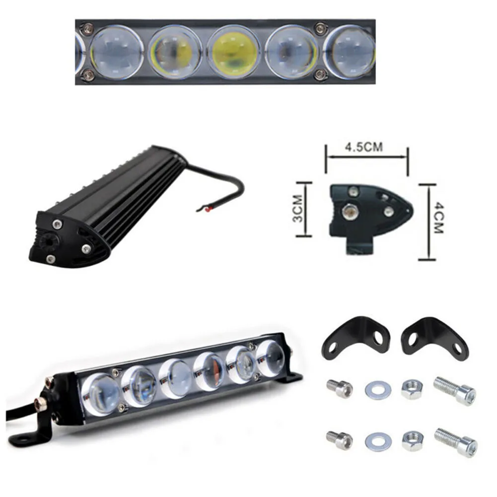 1 шт. 10 V 30 60 Вт 7 "автомобиль грузовик с прицепом внедорожный 6 LEDs светильник бар 4D