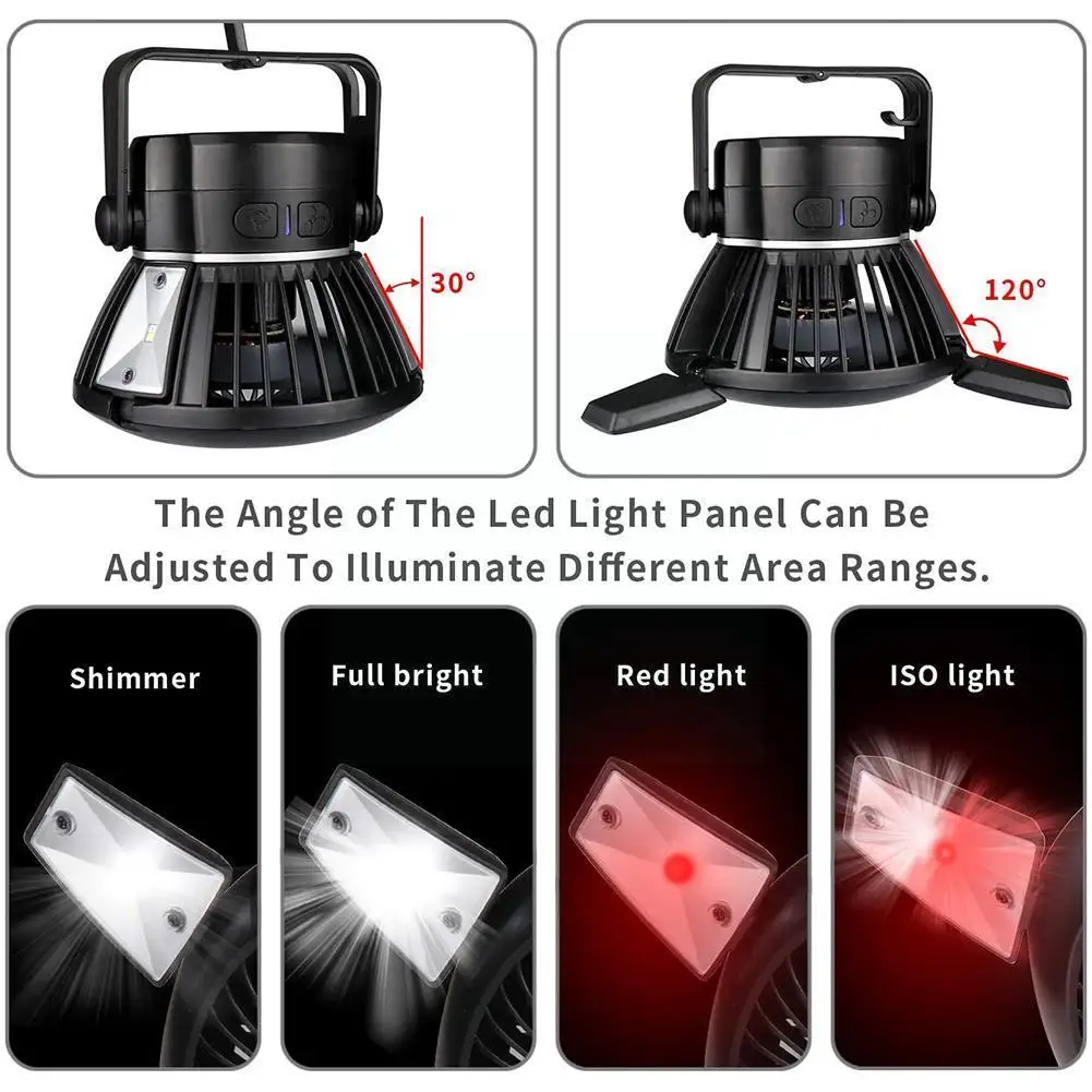 Портативное зарядное устройство на солнечной батарее для кемпинга светодиодное