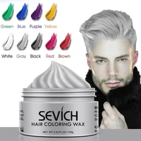 100g Sevich Temporary Hair Color Wax Men Diy Mud One-time Molding Paste Dye Cream Hair Gel for Hair Coloring Styling Silver Grey