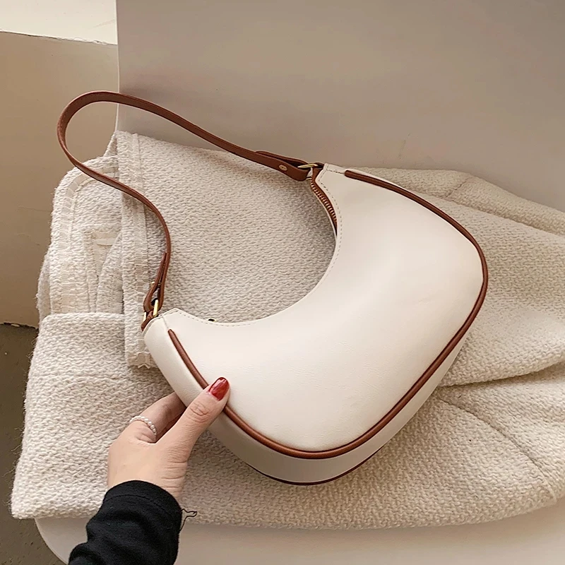 

Маленькая сумочка-Багет с полумесяцем для женщин, модная брендовая трендовая Роскошная Дамская дорожная сумка-тоут на плечо, кошелек, 2021