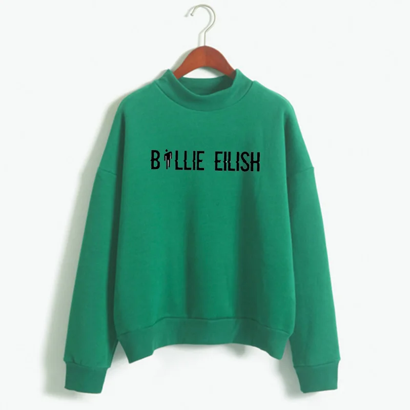 Sweatshirt13 Билли эйлиш Харадзюку толстовки для девочек топы для женщин с длинным рукавом Зимний бархатный свитер утепленное пальто - Цвет: Sweatshirt13
