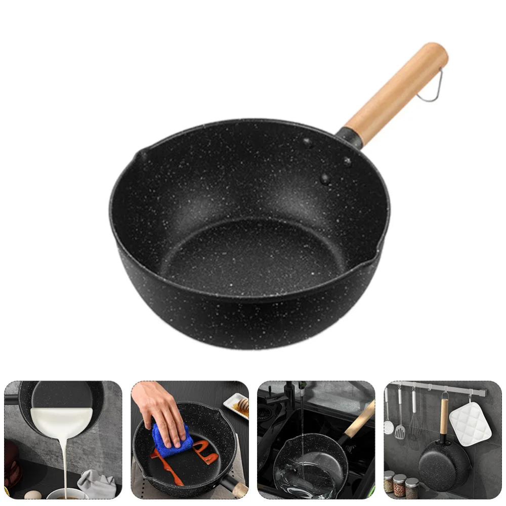

1Pc 18cm Durable Stone Pan Baby Food Pot Practical Noodle Soup Pot