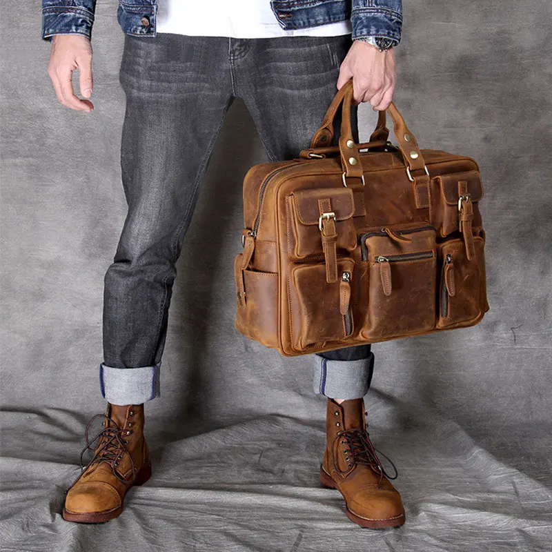 MAHEU 15 дюймов портфель для ноутбука мужчин из натуральной кожи сумка компьютера