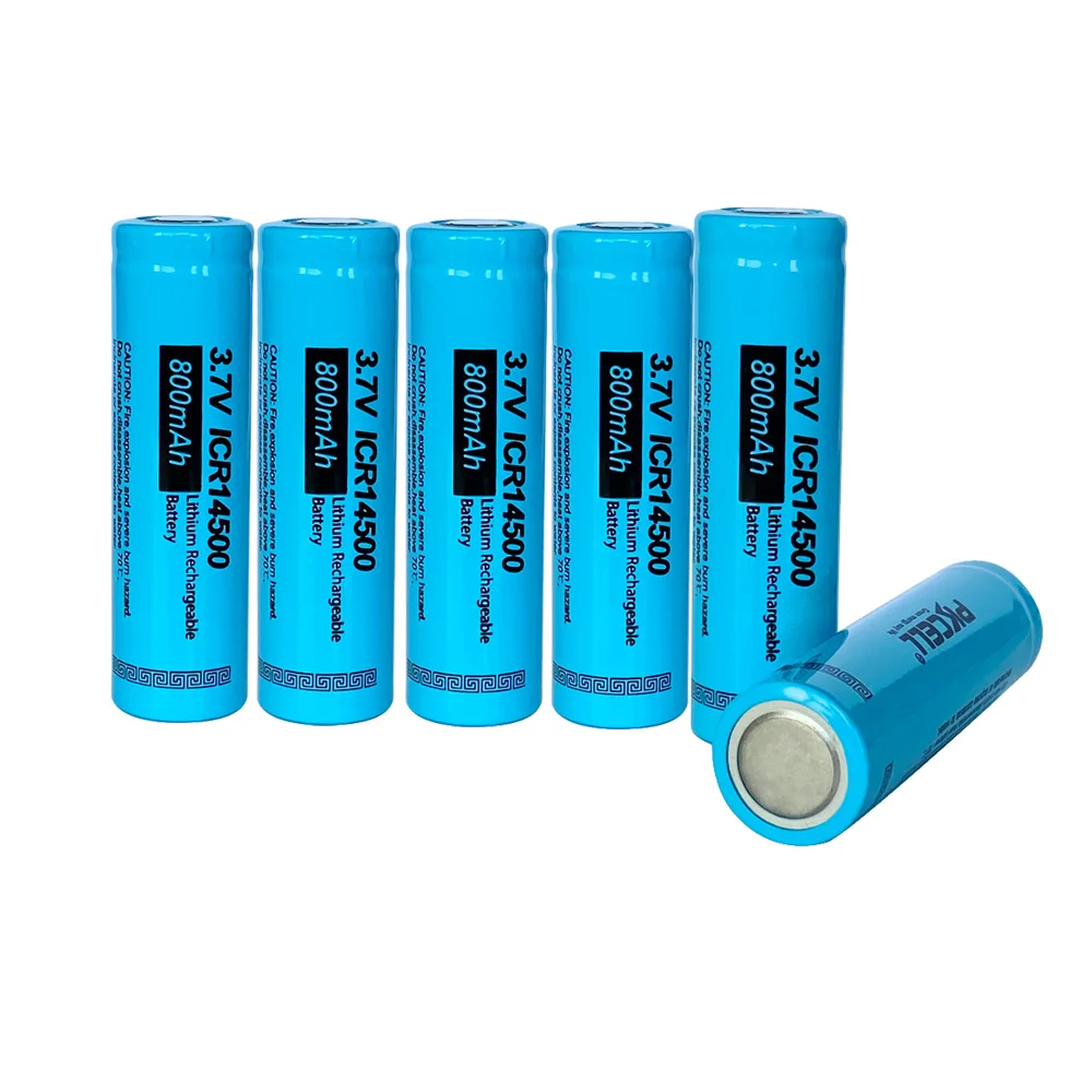 6 шт. аккумуляторные литий ионные батарейки PKCELL ICR 14500 800 мАч 3 7 в|batterie rechargeable li