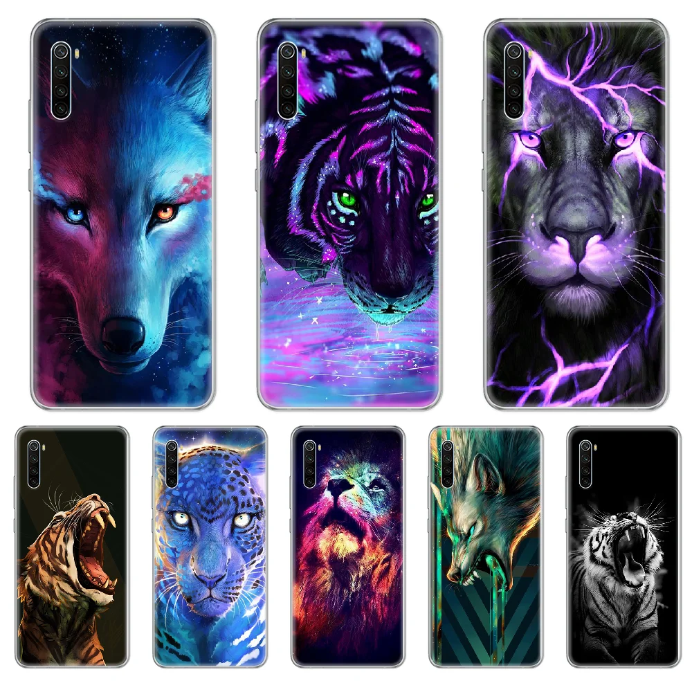 Классный чехол для телефона с изображением тигра льва леопарда волка xiaomi Redmi 3S 4A 5A