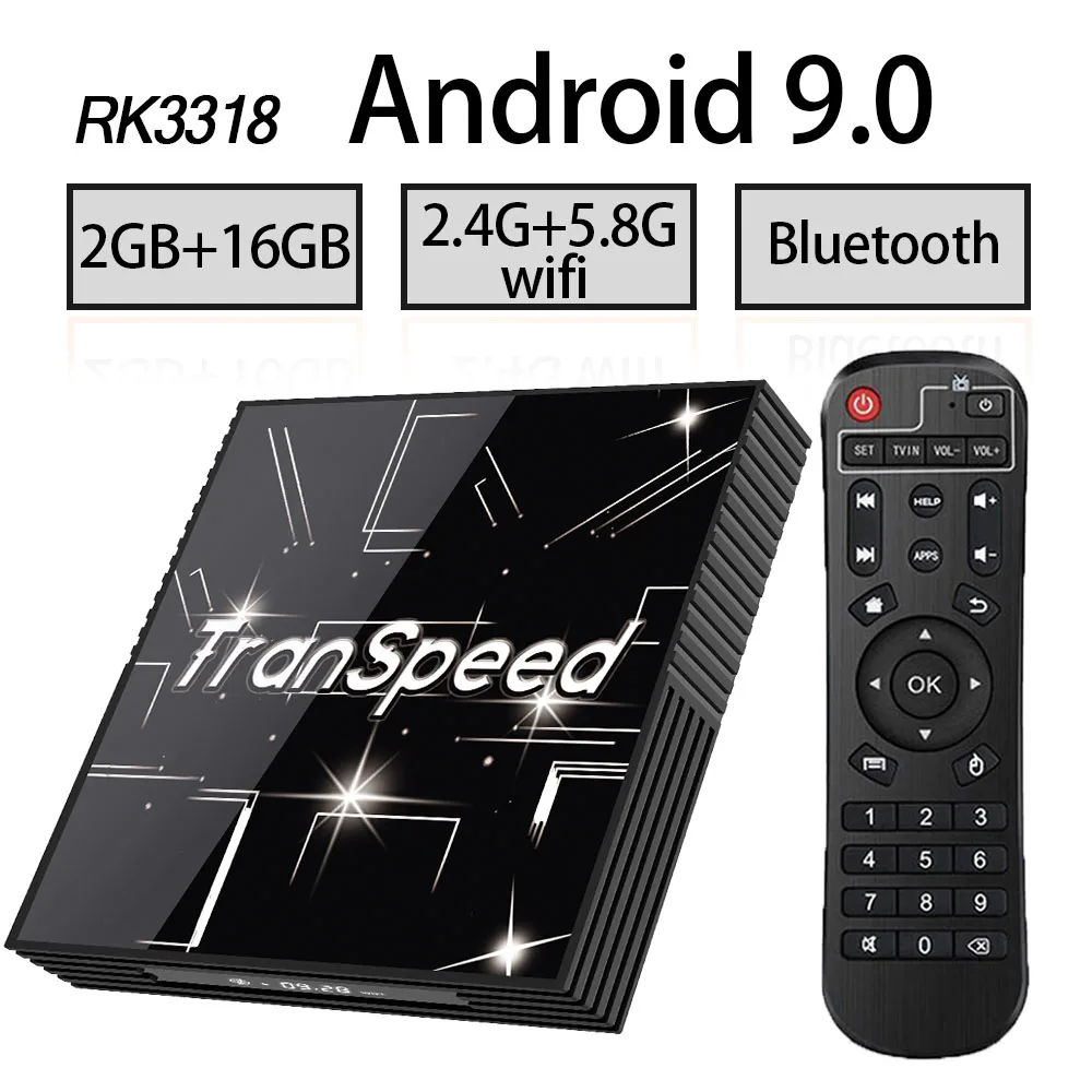 2G 16G TV BOX Tr66 Android 9,0 ТВ приставка 3D 4K 2,4G& 5,8G Wifi Bluetooth 4G 64G Google Voice assistantмедиаплеер Бесплатные приложения очень быстрая верхняя коробка - Цвет: 2G 16G TV BOX