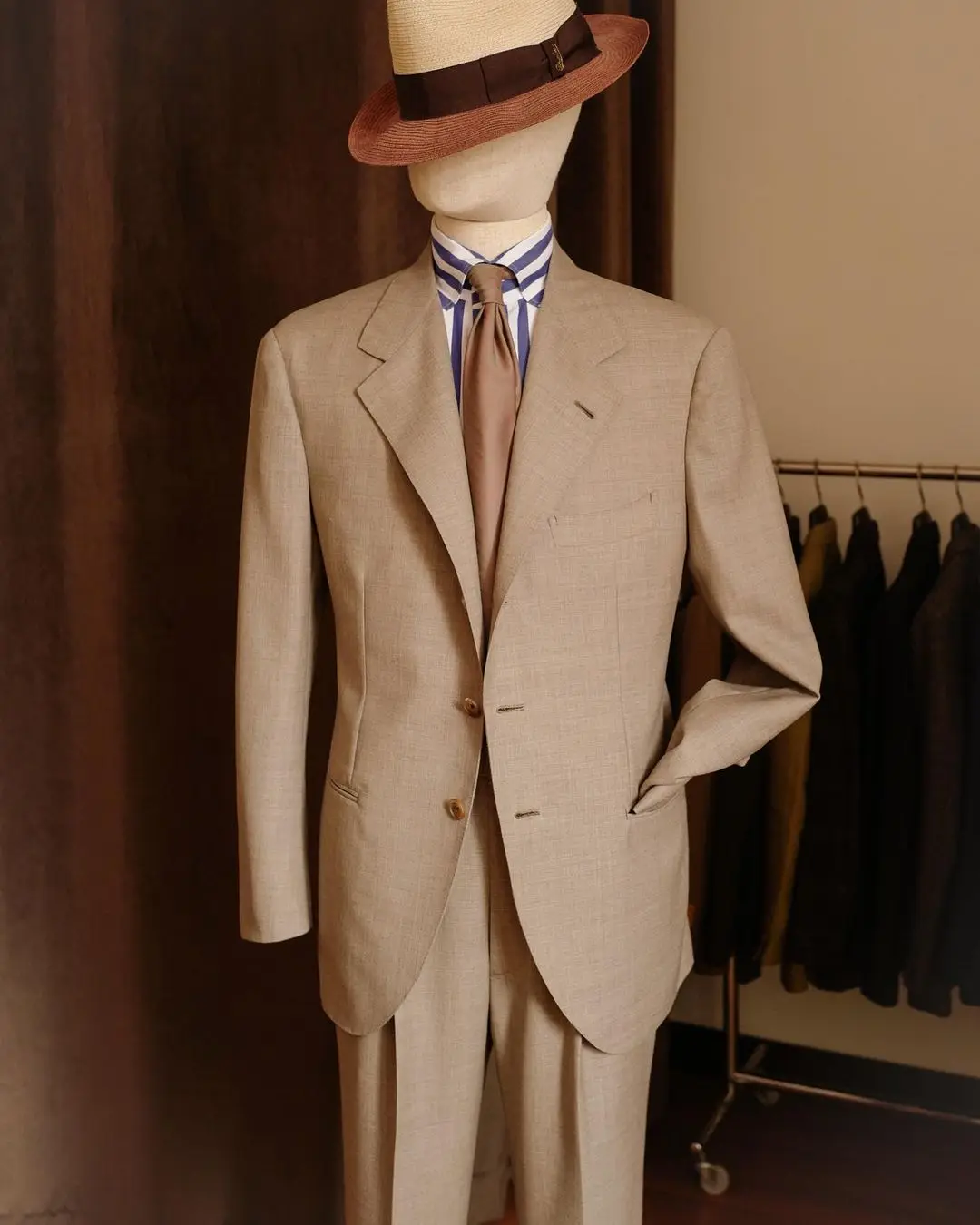 

(Jacket+Pants) High Quality Khaki Slim Fit Notch Lapel Two Buttons Wedding Man Suit 2 Piece Formal Man Blazer Custom Made