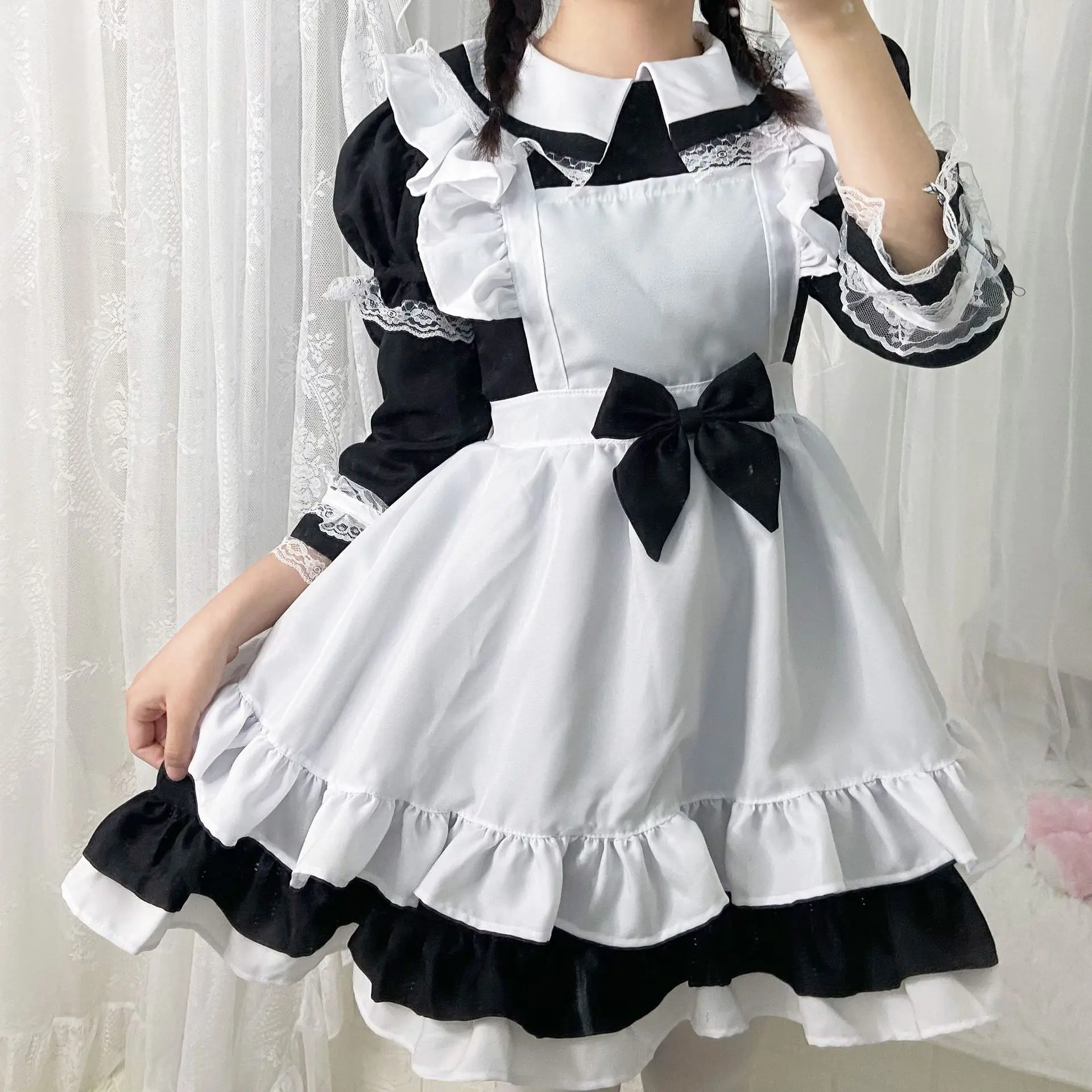

Alice in Wonderland maid cosplay costume Lolita long sleeve soft sister Cute Princess Dress
