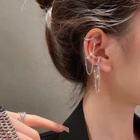 beautiful girl tassel ear clip no ear hole female personality simple women earbone clip pendant student earring jewelry elf ears