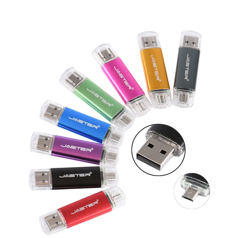 Новинка, JASTER, OTG USB флеш-накопитель, высокоскоростной флеш-накопитель, 128 ГБ, 64 ГБ, 2 в 1, микро Usb флешка, 3,0, 32 ГБ, 16 ГБ, 8 ГБ, флеш-накопитель, флешка