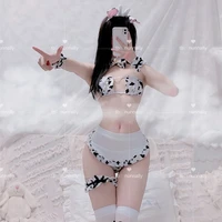 sexy lingerie cow cosplay costume maid bikini swimsuit anime cos girls swimwear clothing lolita bra and panty set slutty clothes